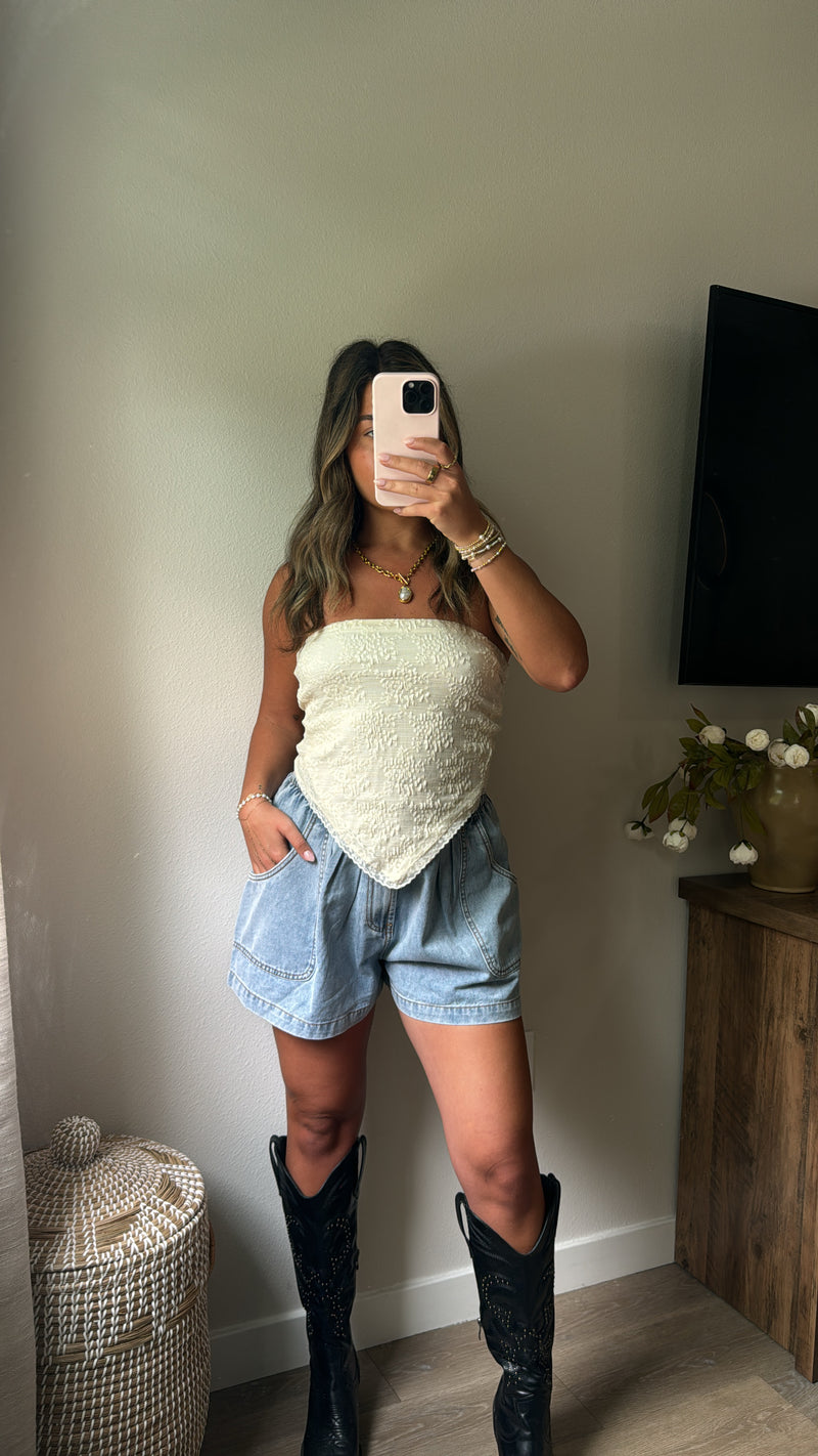 Dolly Lace Scarf Top