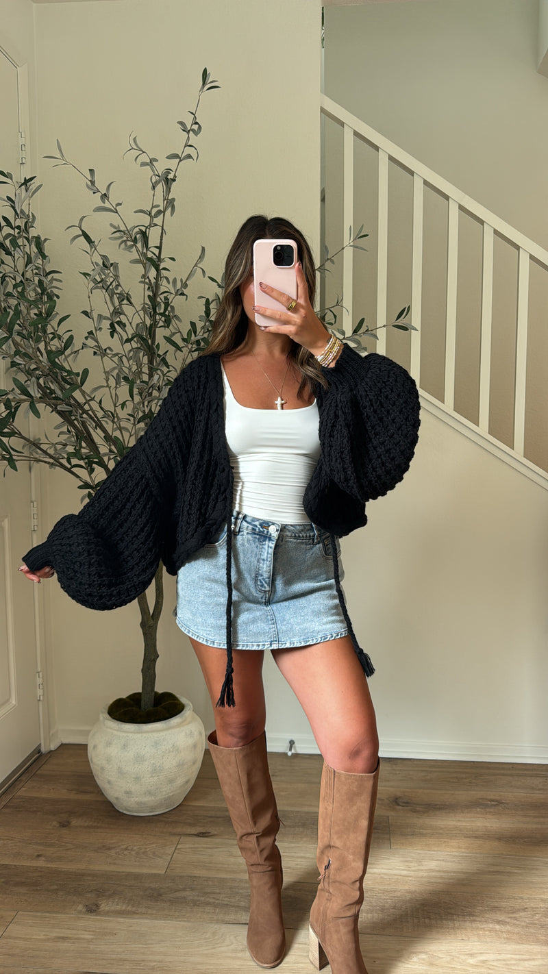 Midnight Bolero Cardigan