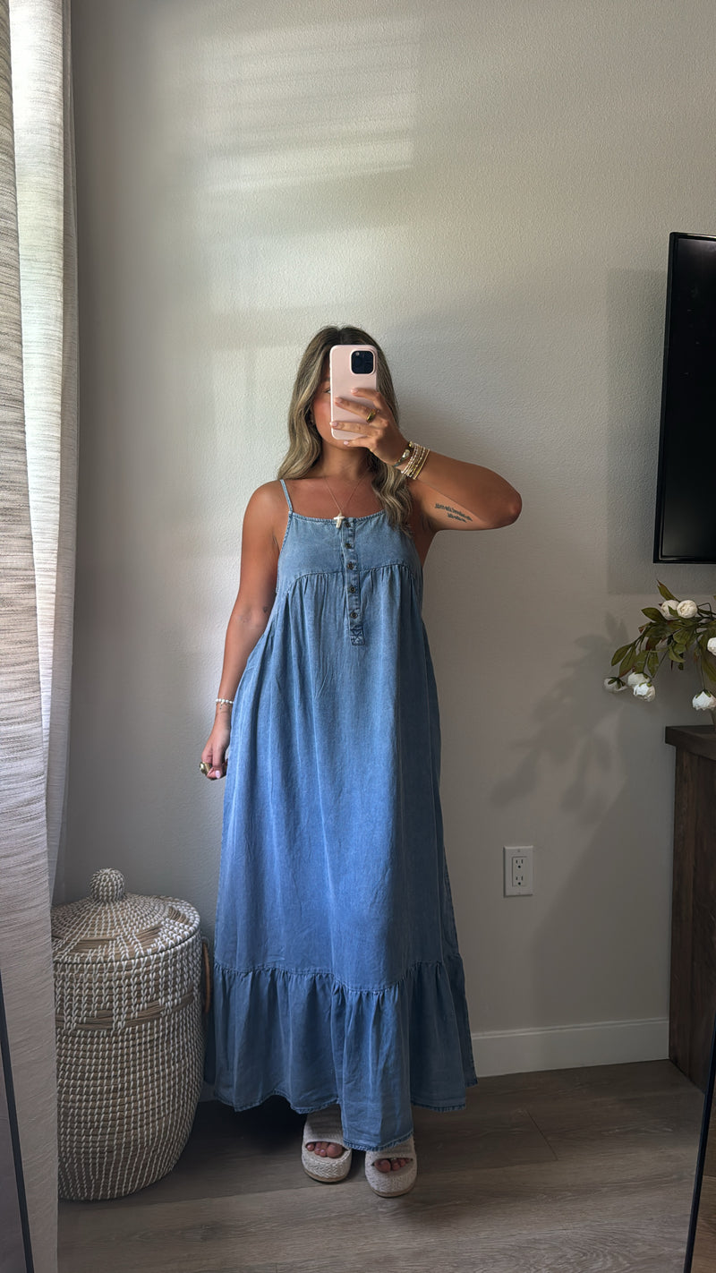 Chambray Crush Dress *PRE ORDER 8/18*