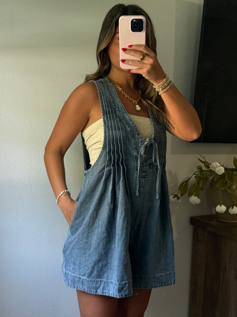 Lady May Denim Romper