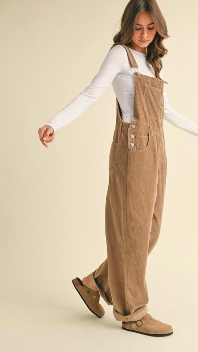 Pumpkin Patch Overalls - TAN DOORBUSTER 🤎