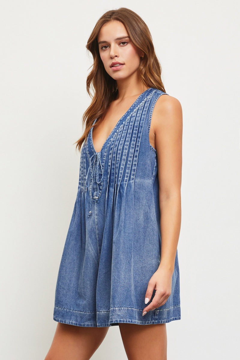 Lady May Denim Romper