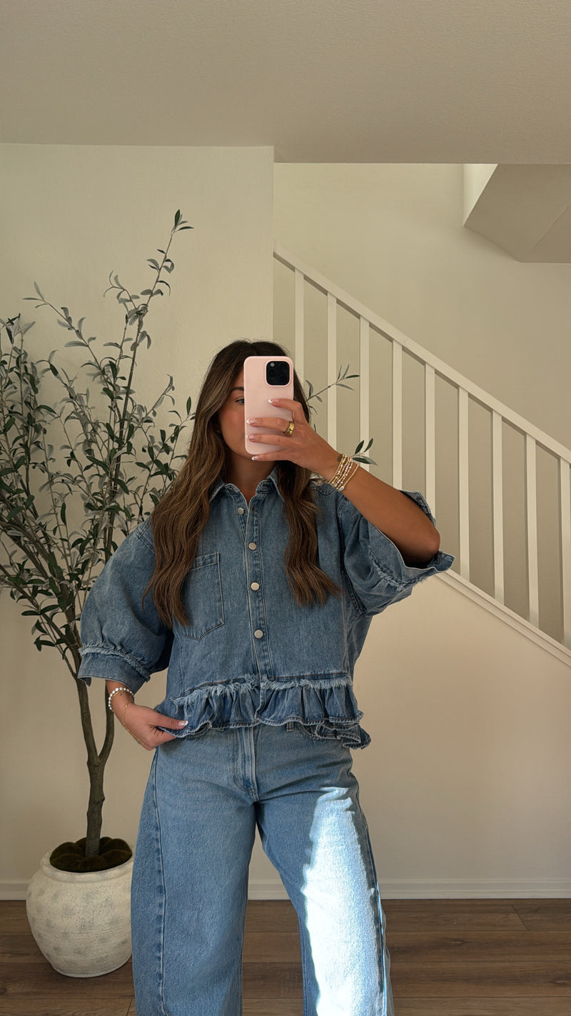 Autumn Crisp Denim Top *restock*