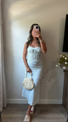 Maya Strapless Floral Dress