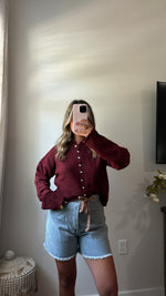Indy Cardigan - Burgundy