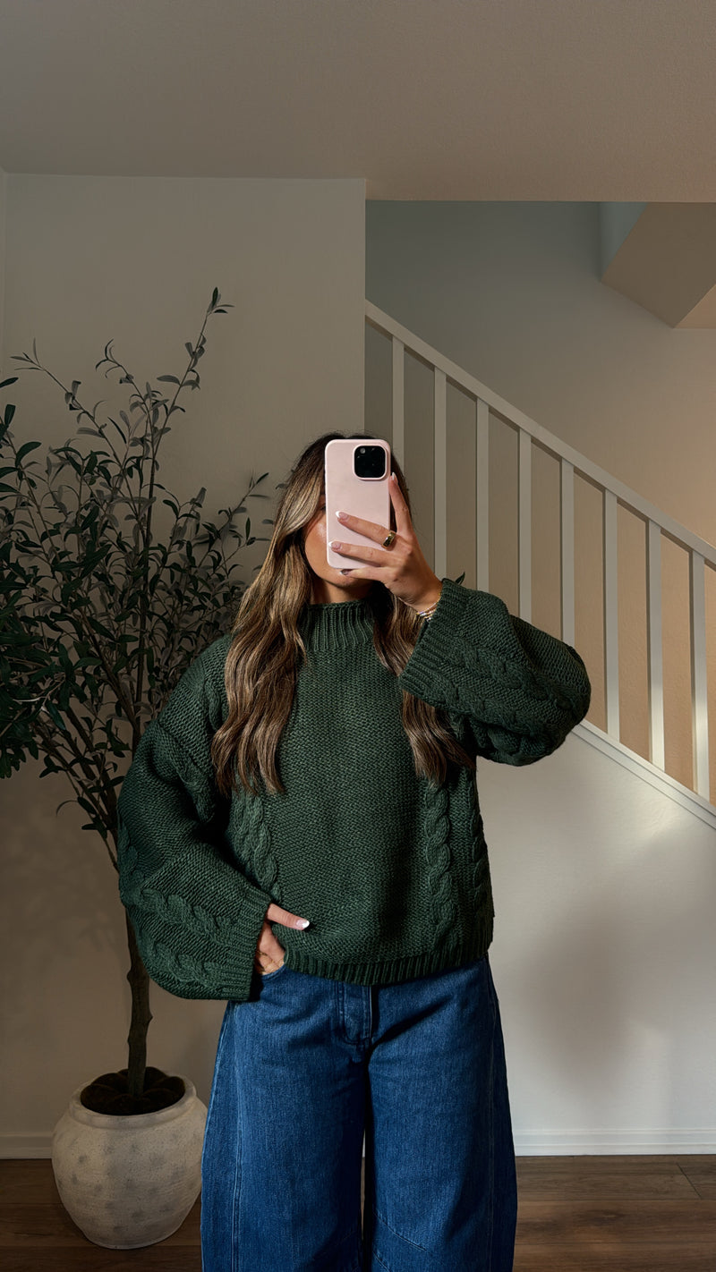 Evergreen Cable Knit
