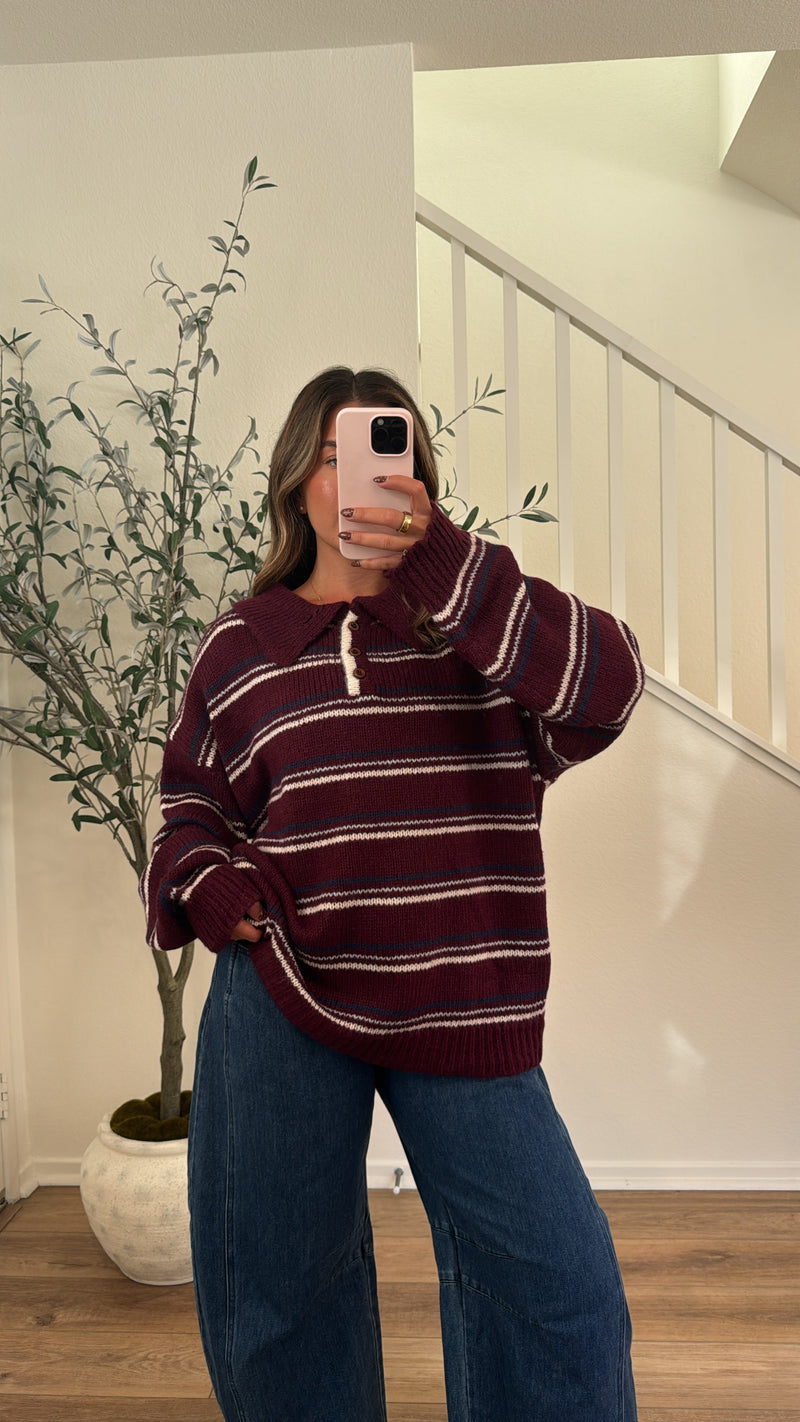 Newbury Knit - Burgundy