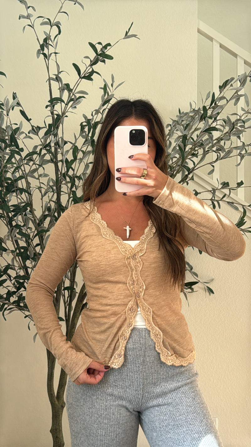 Lace Cami - Beige