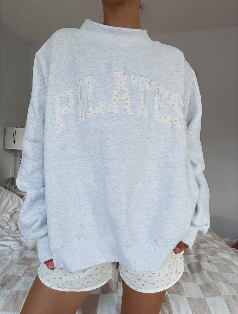Pilates Floral Mockneck