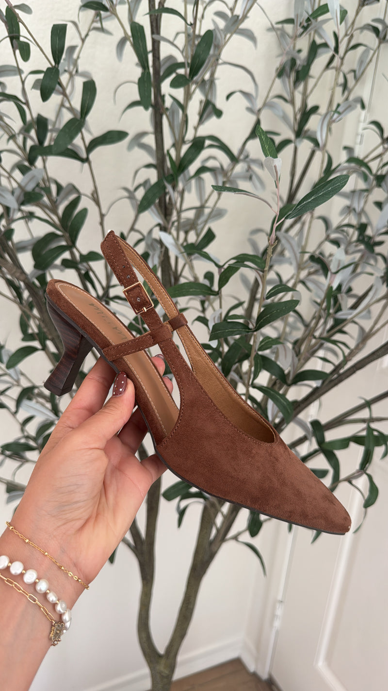 Suede Kitten Heels