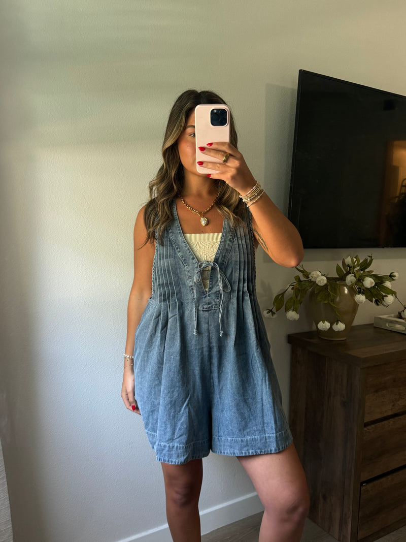 Lady May Denim Romper