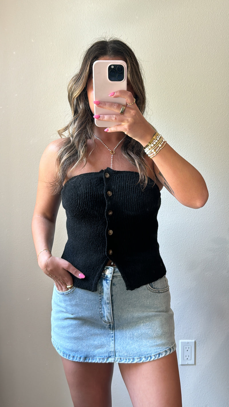 Leslie Beach Top - BLACK