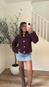 Autumn Merlot Cardigan