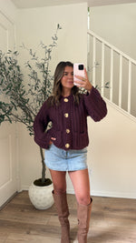Autumn Merlot Cardigan