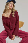 Indy Cardigan - Burgundy