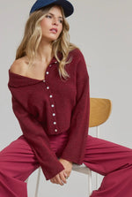 Indy Cardigan - Burgundy