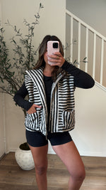 Stroll Striped Sherpa Vest - Restock #2