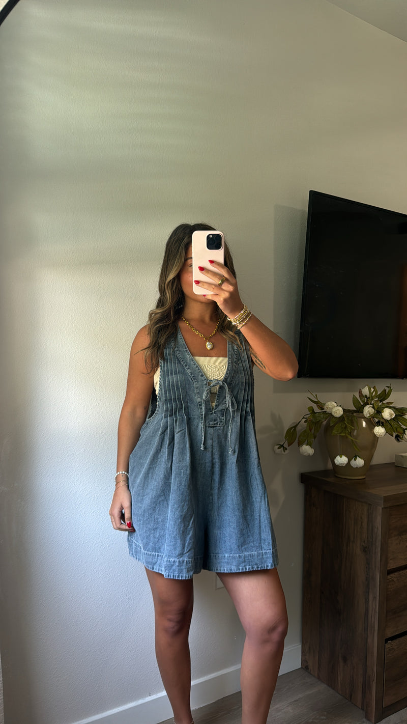 Lady May Denim Romper