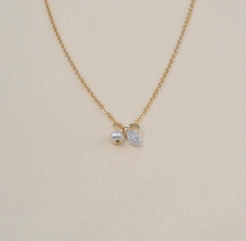 Petite Pearl Charm Necklace