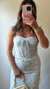 Maya Strapless Floral Dress