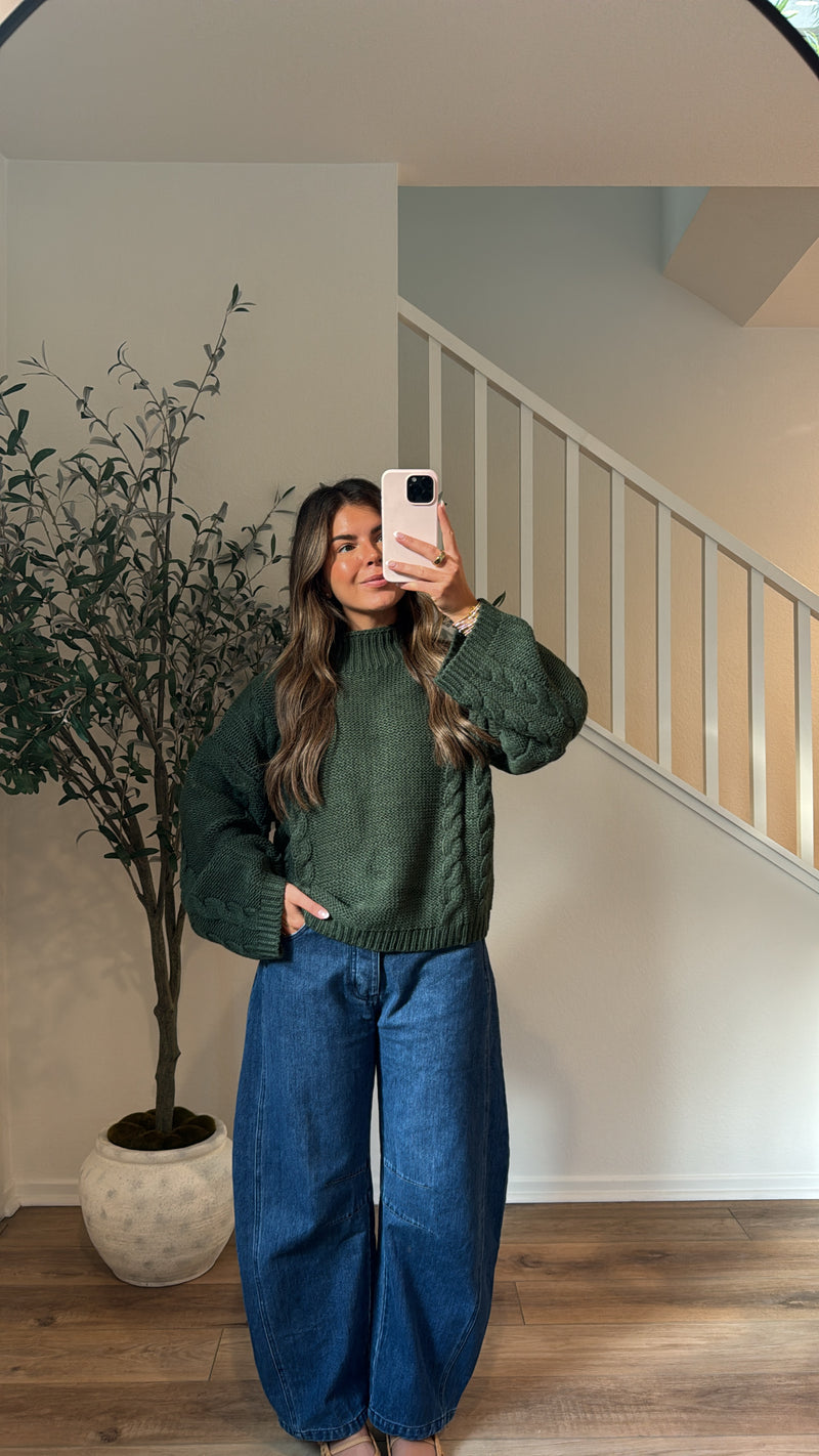 Evergreen Cable Knit