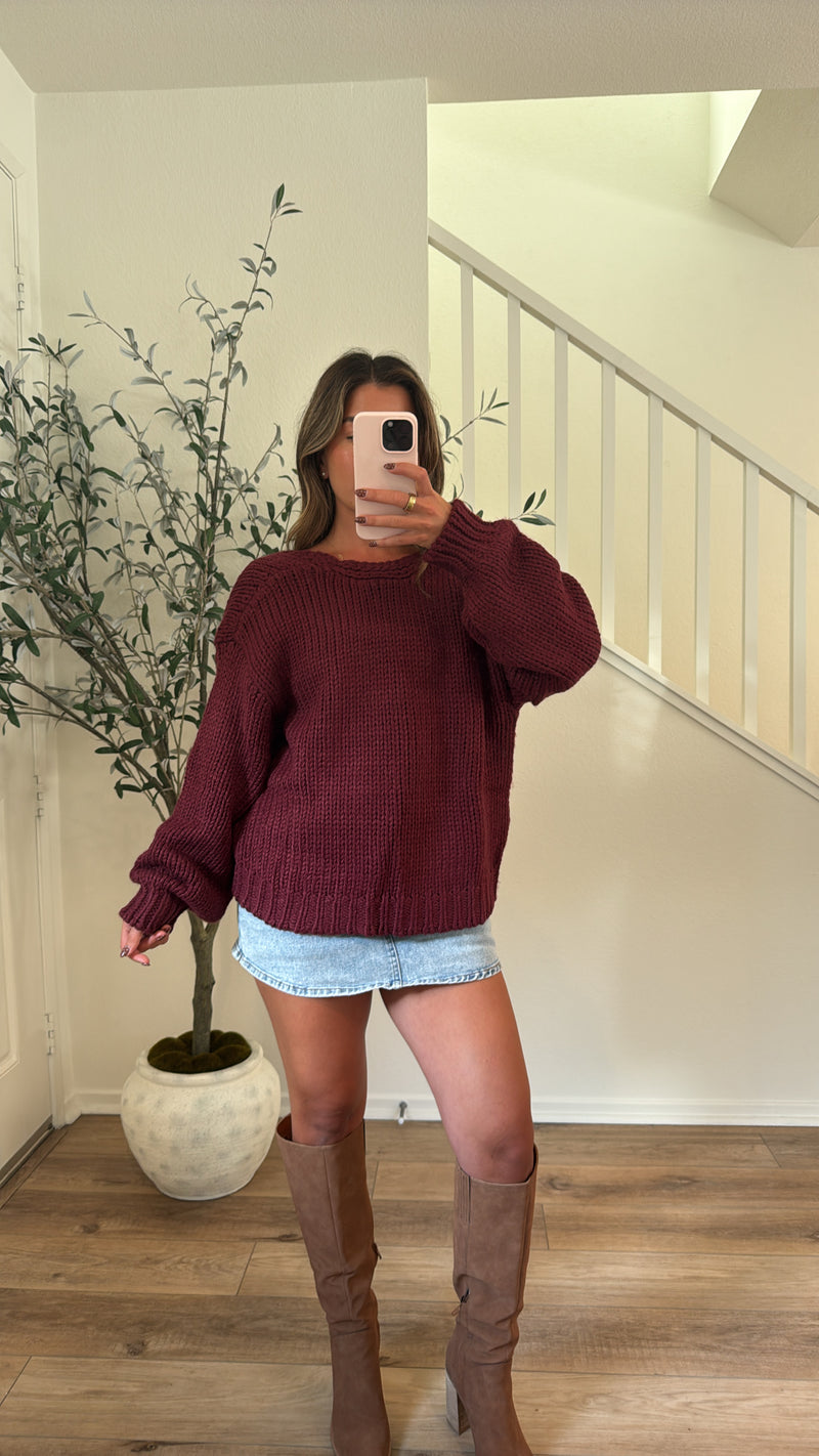 Merlot Reversibe Cardigan