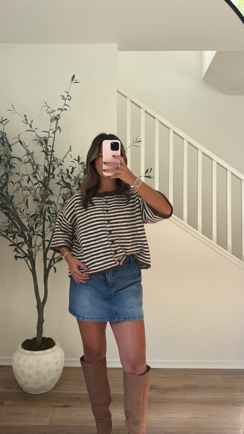 Cocoa Striped Knit