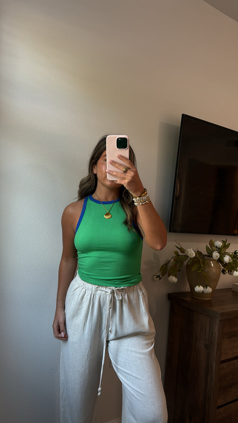 Hana Tank -  Royal Green
