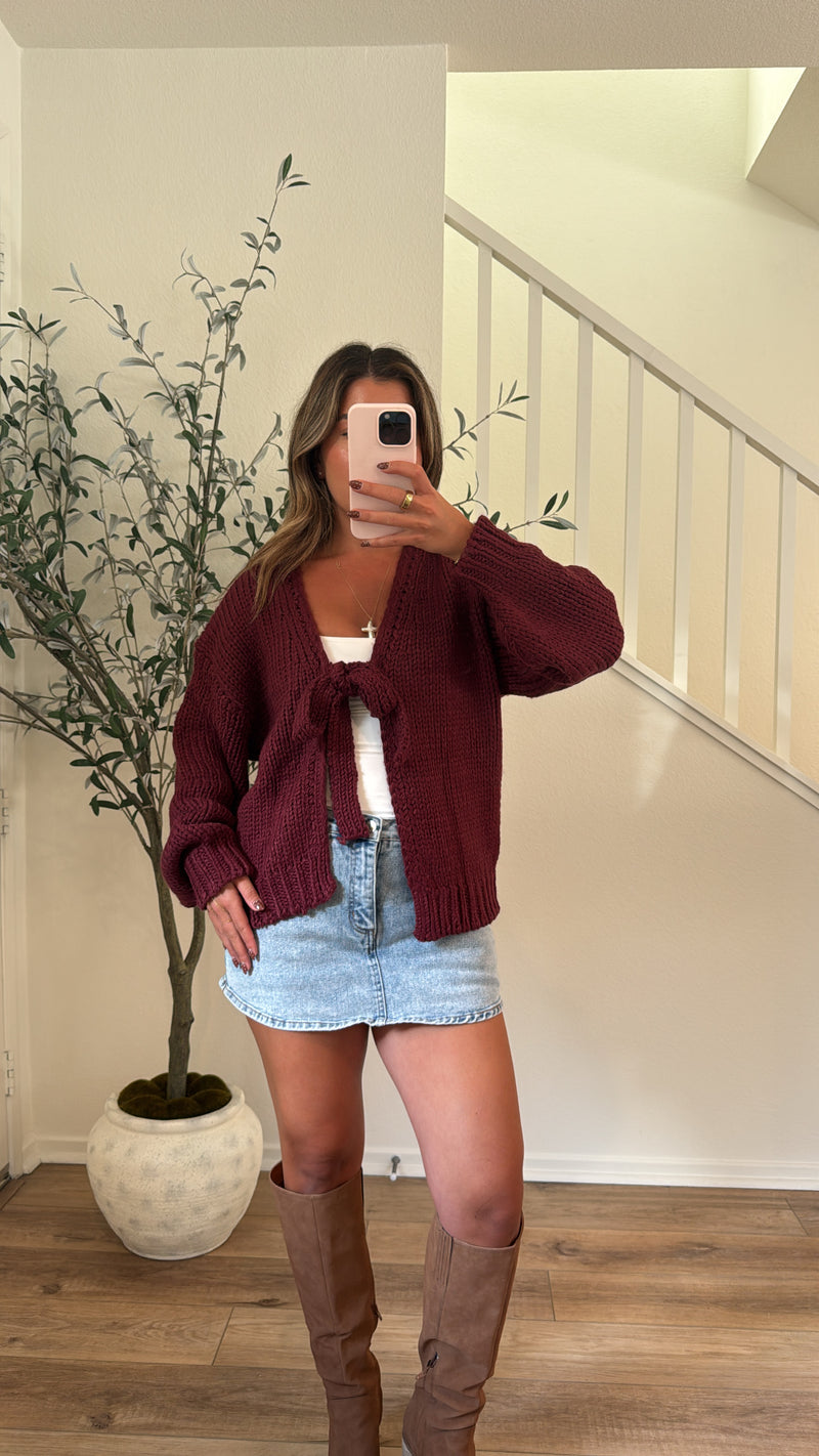Merlot Reversibe Cardigan