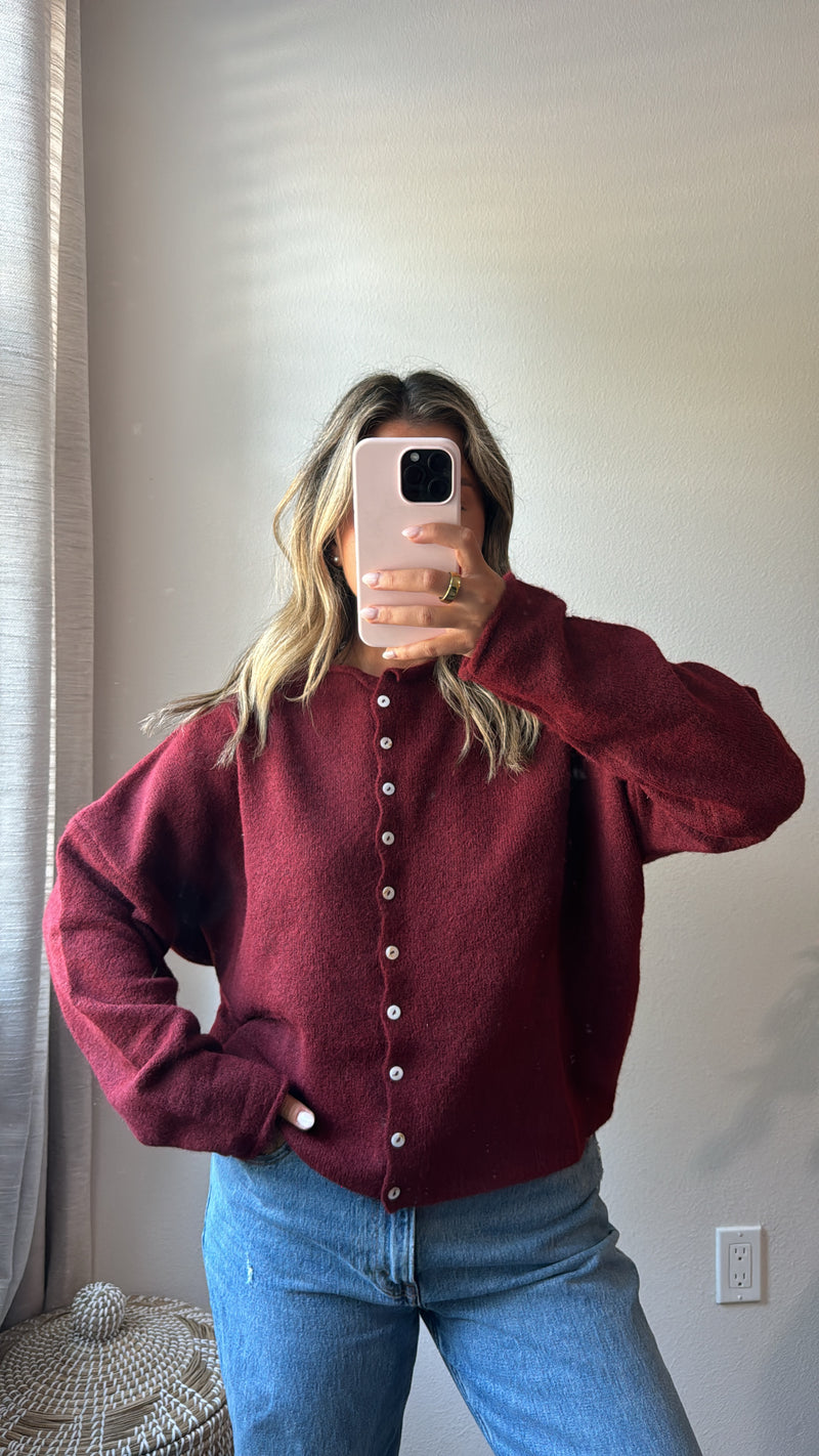Oakley Cardigan - Wine