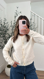 Polka Dot Lover Cardi - Cream
