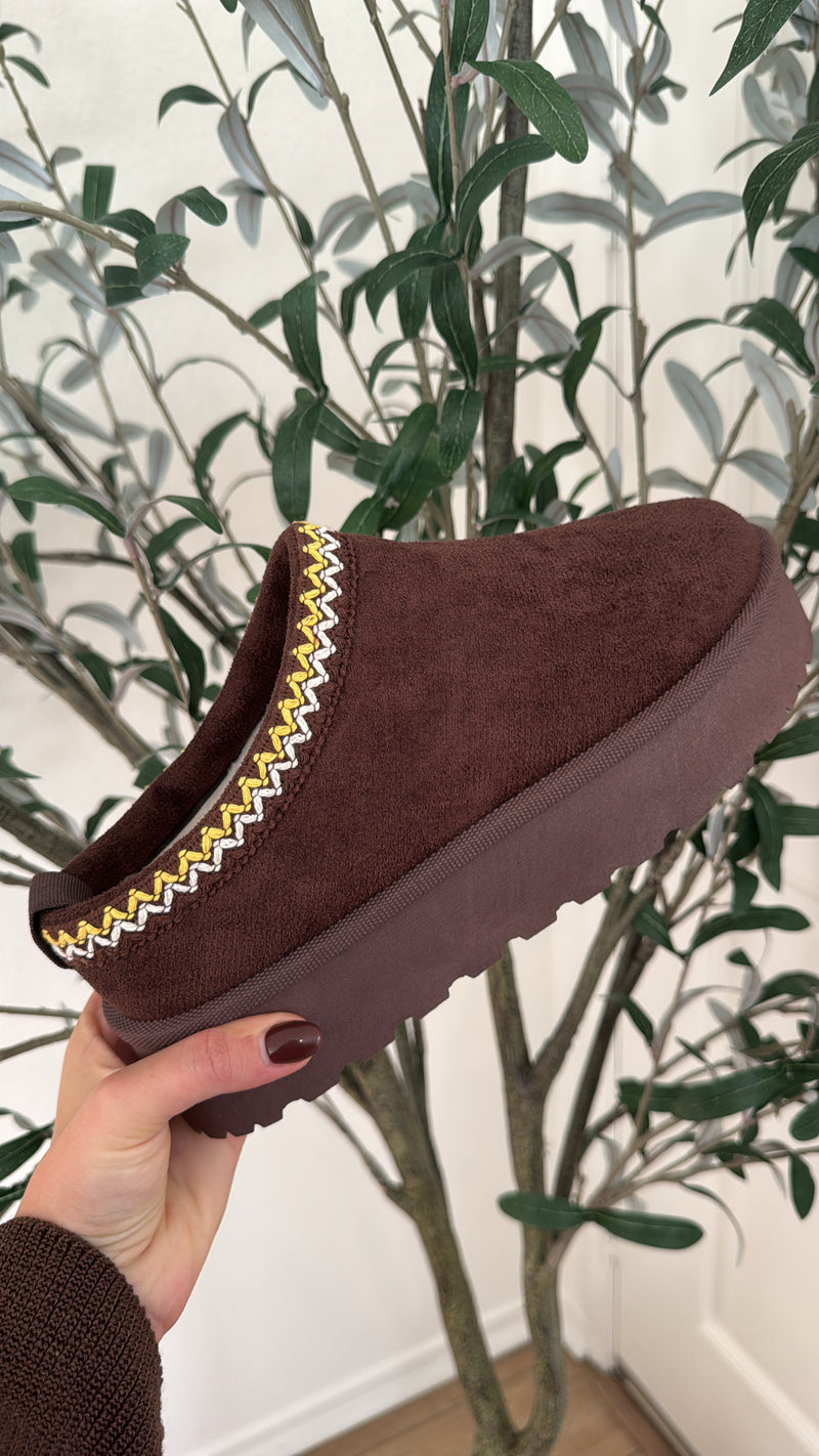 Brown Slippers Platform