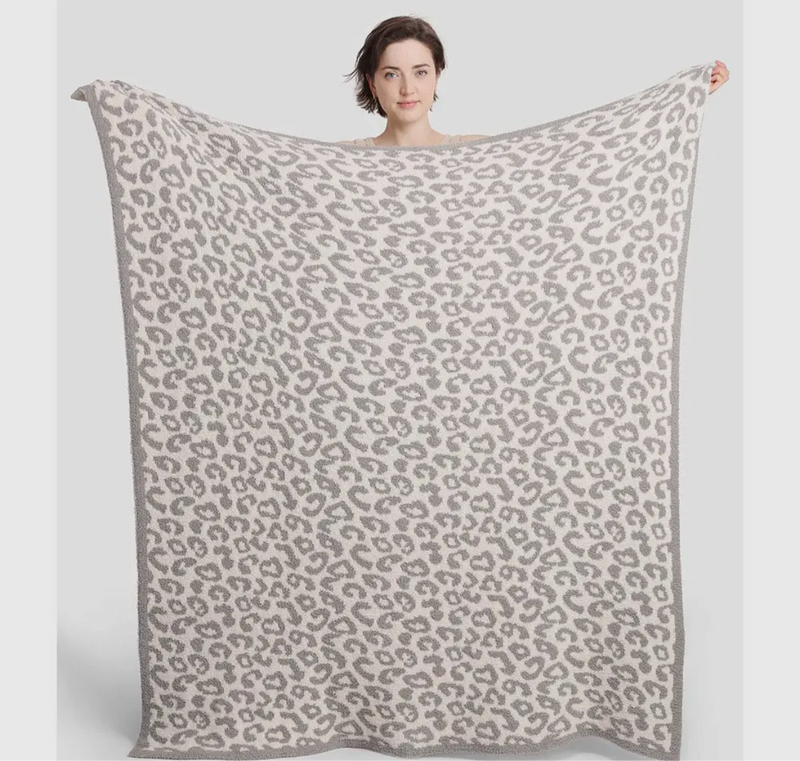 Cheetah Snuggle Blanket - GREY