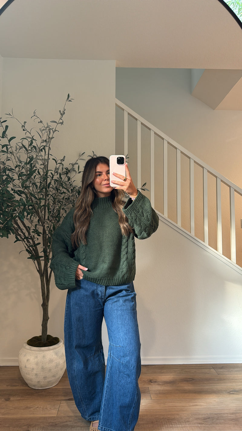 Evergreen Cable Knit