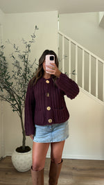 Autumn Merlot Cardigan