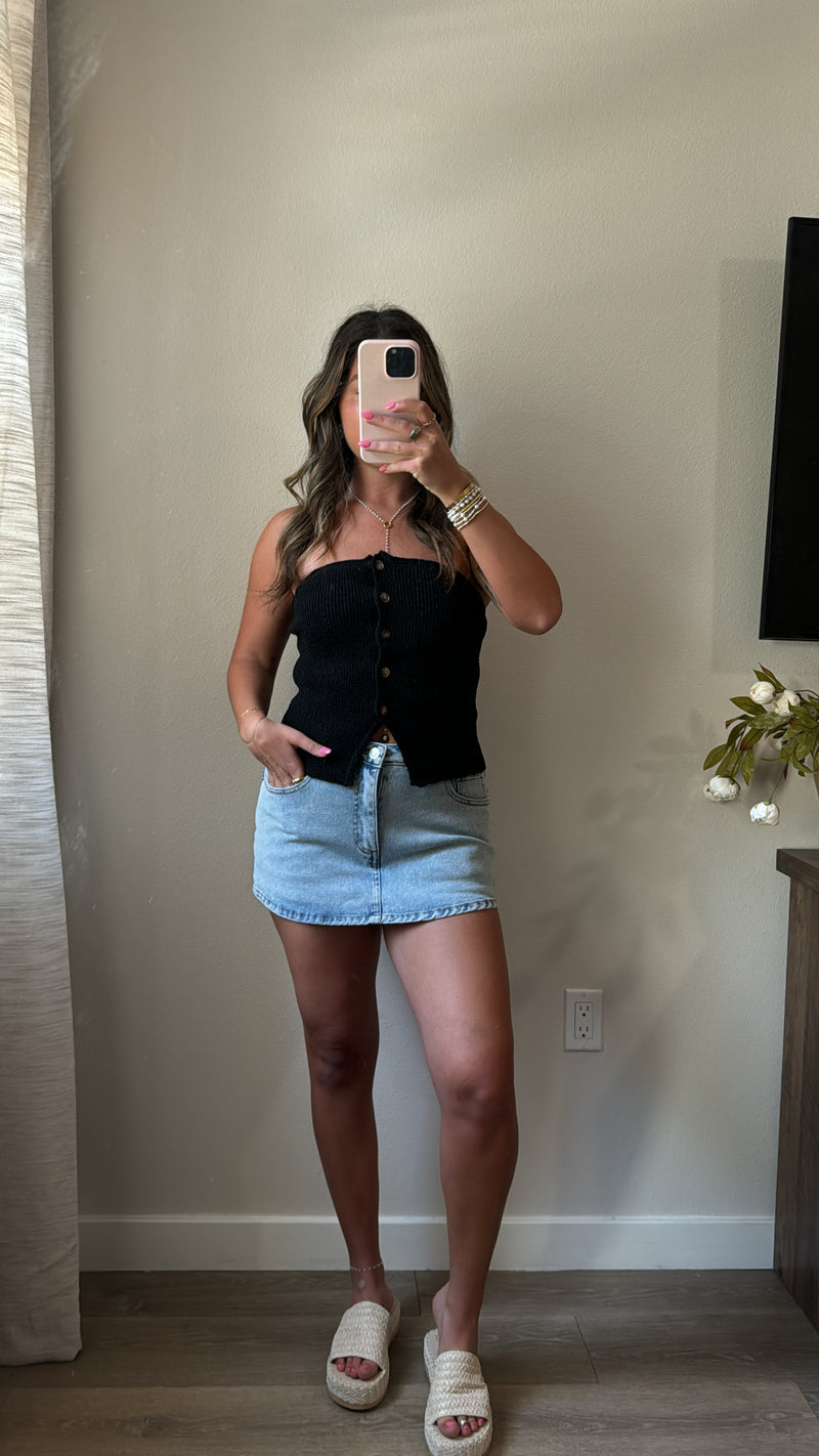 Leslie Beach Top - BLACK