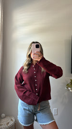 Indy Cardigan - Burgundy