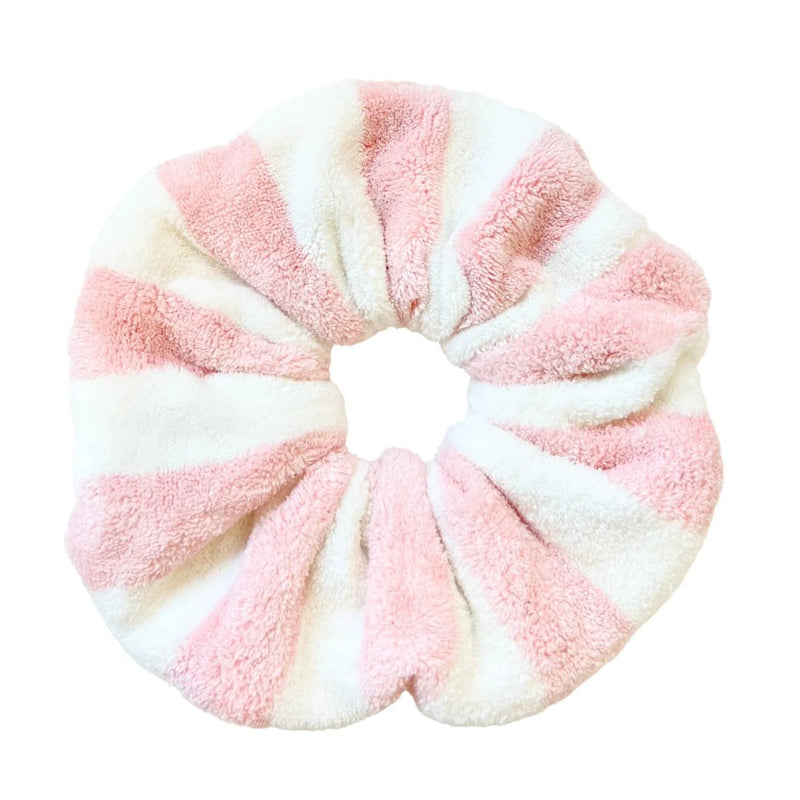 Towel Scrunchie - Pink & White