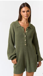 Kozy Coffee Romper - Matcha