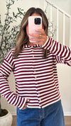 Apple Picking Knit - BURGUNDY