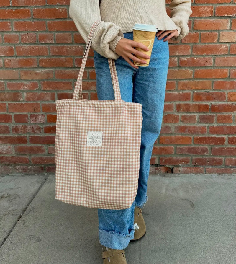 Chai Gingham Tote