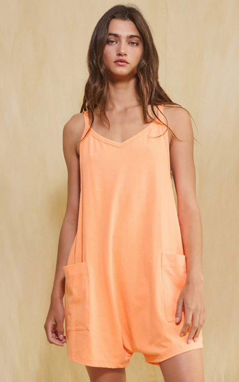 Hot Shot Romper - ORANGE