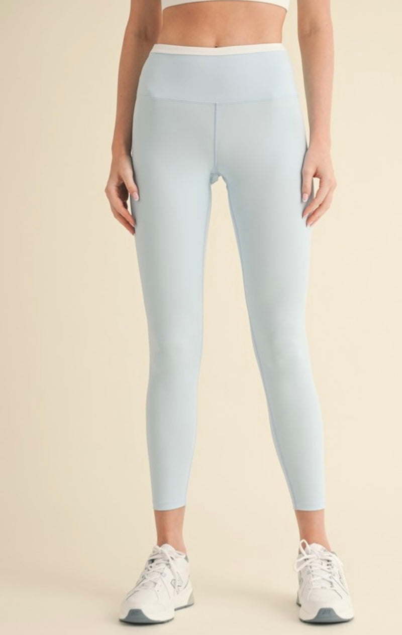 Contrast Performance Leggings - BLUE