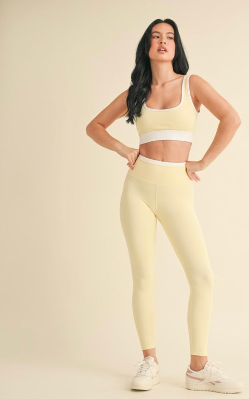 Contrast Performance Leggings - BUTTER