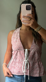 Cherry Check Halter
